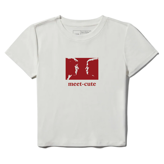 Meet Cute White Baby Tee